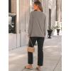 imageAUTOMET Womens Fall Fashion Long Sleeve Shirts Dressy Casual Pleated Basic Trendy Tops Winter Clothes 2025Coffee Grey