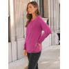 imageAUTOMET Womens Fall Fashion Long Sleeve Shirts Dressy Casual Pleated Basic Trendy Tops Winter Clothes 2025Hot Pink