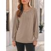 imageAUTOMET Womens Fall Fashion Long Sleeve Shirts Dressy Casual Pleated Basic Trendy Tops Winter Clothes 2025Khaki