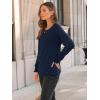 imageAUTOMET Womens Fall Fashion Long Sleeve Shirts Dressy Casual Pleated Basic Trendy Tops Winter Clothes 2025Navy