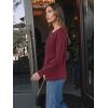 imageAUTOMET Womens Fall Fashion Long Sleeve Shirts Dressy Casual Pleated Basic Trendy Tops Winter Clothes 2025Wine Red