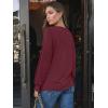 imageAUTOMET Womens Fall Fashion Long Sleeve Shirts Dressy Casual Pleated Basic Trendy Tops Winter Clothes 2025Wine Red