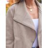 imageAUTOMET Womens Faux Leather Jackets Suede Fall Fashion 2025 Outfits Winter Clothes Open Front Cropped Coat OutwearApricot