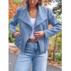 imageAUTOMET Womens Faux Leather Jackets Suede Fall Fashion 2025 Outfits Winter Clothes Open Front Cropped Coat OutwearBlue