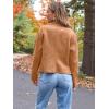 imageAUTOMET Womens Faux Leather Jackets Suede Fall Fashion 2025 Outfits Winter Clothes Open Front Cropped Coat OutwearBrown