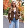 imageAUTOMET Womens Faux Leather Jackets Suede Fall Fashion 2025 Outfits Winter Clothes Open Front Cropped Coat OutwearCamel