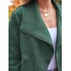 imageAUTOMET Womens Faux Leather Jackets Suede Fall Fashion 2025 Outfits Winter Clothes Open Front Cropped Coat OutwearGreen