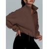 imageAUTOMET Womens Fleece Jackets Zip Up Oversized Sweatshirts Winter Clothes Long Sleeve Crop Sherpa Fall Outfits FashionBrown