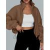 imageAUTOMET Womens Fleece Jackets Zip Up Oversized Sweatshirts Winter Clothes Long Sleeve Crop Sherpa Fall Outfits FashionCoffee