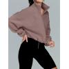 imageAUTOMET Womens Fleece Jackets Zip Up Oversized Sweatshirts Winter Clothes Long Sleeve Crop Sherpa Fall Outfits FashionCoffeegrey