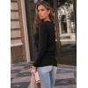 imageAUTOMET Womens Long Sleeve Shirts Pleated Crew Neck Casual Fall Fashion Tops Loose Fit Lightweight Girls Outfits ClothesBlack