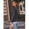 imageAUTOMET Womens Long Sleeve Shirts Pleated Crew Neck Casual Fall Fashion Tops Loose Fit Lightweight Girls Outfits ClothesBlackgrey