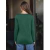 imageAUTOMET Womens Long Sleeve Shirts Pleated Crew Neck Casual Fall Fashion Tops Loose Fit Lightweight Girls Outfits ClothesDarkgreen