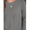 imageAUTOMET Womens Long Sleeve Shirts Pleated Crew Neck Casual Fall Fashion Tops Loose Fit Lightweight Girls Outfits ClothesGrey