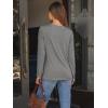 imageAUTOMET Womens Long Sleeve Shirts Pleated Crew Neck Casual Fall Fashion Tops Loose Fit Lightweight Girls Outfits ClothesGrey