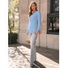 imageAUTOMET Womens Long Sleeve Shirts Pleated Crew Neck Casual Fall Fashion Tops Loose Fit Lightweight Girls Outfits ClothesLightblue