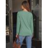 imageAUTOMET Womens Long Sleeve Shirts Pleated Crew Neck Casual Fall Fashion Tops Loose Fit Lightweight Girls Outfits ClothesLightgreen