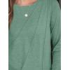 imageAUTOMET Womens Long Sleeve Shirts Pleated Crew Neck Casual Fall Fashion Tops Loose Fit Lightweight Girls Outfits ClothesLightgreen