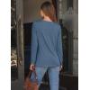 imageAUTOMET Womens Long Sleeve Shirts Pleated Crew Neck Casual Fall Fashion Tops Loose Fit Lightweight Girls Outfits ClothesNavy