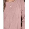imageAUTOMET Womens Long Sleeve Shirts Pleated Crew Neck Casual Fall Fashion Tops Loose Fit Lightweight Girls Outfits ClothesPink
