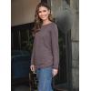 imageAUTOMET Womens Long Sleeve Shirts Pleated Crew Neck Casual Fall Fashion Tops Loose Fit Lightweight Girls Outfits ClothesTaupe