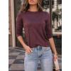 imageAUTOMET Womens Long Sleeve Shirts Pleated Crew Neck Casual Fall Fashion Tops Loose Fit Lightweight Girls Outfits ClothesWinered