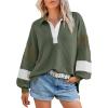imageAUTOMET Fall Tops for Women Oversized Long Sleeve Shirts Color Block Fashion 2025 y2k Tees Knitted Pullover Sweaters GreyGreen L