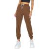 imageAUTOMET Womens Cinch Bottom Sweatpants Athletic Joggers Lounge Pants with PocketsCoffee