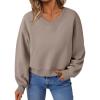imageAUTOMET Womens Cropped Sweatshirts Pullover Fleece Crop Sweaters Fall Fashion Outfits Clothes 2025Coffee Grey