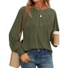 imageAUTOMET Womens Fall Fashion Long Sleeve Shirts Dressy Casual Pleated Basic Trendy Tops Winter Clothes 2025Army Green