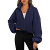 imageAUTOMET Womens Fleece Jackets Zip Up Oversized Sweatshirts Winter Clothes Long Sleeve Crop Sherpa Fall Outfits FashionNavy