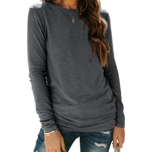 imageAUTOMET Spring Tops Womens Long Sleeve Shirts Workout Plus Size Tees Fall Outfits Clothes 202501blackgrey