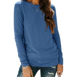 imageAUTOMET Spring Tops Womens Long Sleeve Shirts Workout Plus Size Tees Fall Outfits Clothes 202501blue