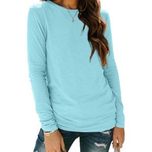 imageAUTOMET Spring Tops Womens Long Sleeve Shirts Workout Plus Size Tees Fall Outfits Clothes 202501lakegreen