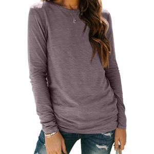 imageAUTOMET Spring Tops Womens Long Sleeve Shirts Workout Plus Size Tees Fall Outfits Clothes 202501rosetaupe