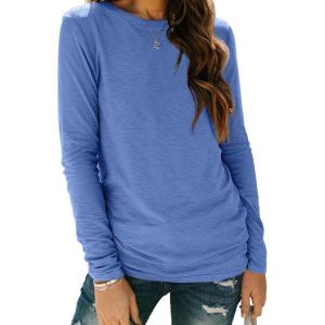 imageAUTOMET Spring Tops Womens Long Sleeve Shirts Workout Plus Size Tees Fall Outfits Clothes 202501royalblue