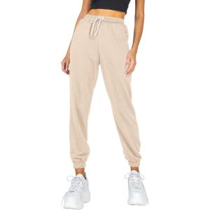 imageAUTOMET Womens Cinch Bottom Sweatpants Athletic Joggers Lounge Pants with PocketsApricot