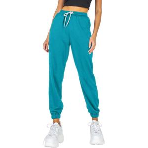 imageAUTOMET Womens Cinch Bottom Sweatpants Athletic Joggers Lounge Pants with PocketsCyan
