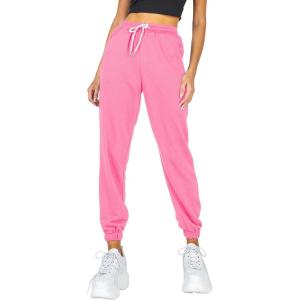 imageAUTOMET Womens Cinch Bottom Sweatpants Athletic Joggers Lounge Pants with PocketsLight Pink