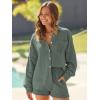 imageAUTOMET 2 Piece Sets For Women Lounge Wear Matching Two Piece Pajama Fashion Oversized Shirts And Shorts Spring Outfit 202501armygreen
