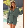 imageAUTOMET 2 Piece Sets For Women Lounge Wear Matching Two Piece Pajama Fashion Oversized Shirts And Shorts Spring Outfit 202501armygreen