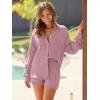 imageAUTOMET 2 Piece Sets For Women Lounge Wear Matching Two Piece Pajama Fashion Oversized Shirts And Shorts Spring Outfit 202501darkpink