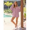 imageAUTOMET 2 Piece Sets For Women Lounge Wear Matching Two Piece Pajama Fashion Oversized Shirts And Shorts Spring Outfit 202501darkpink