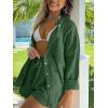 imageAUTOMET 2 Piece Sets For Women Lounge Wear Matching Two Piece Pajama Fashion Oversized Shirts And Shorts Spring Outfit 202501grassgreen