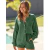 imageAUTOMET 2 Piece Sets For Women Lounge Wear Matching Two Piece Pajama Fashion Oversized Shirts And Shorts Spring Outfit 202501grassgreen