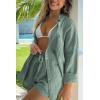 imageAUTOMET 2 Piece Sets For Women Lounge Wear Matching Two Piece Pajama Fashion Oversized Shirts And Shorts Spring Outfit 202501green