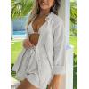 imageAUTOMET 2 Piece Sets For Women Lounge Wear Matching Two Piece Pajama Fashion Oversized Shirts And Shorts Spring Outfit 202501grey