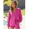 imageAUTOMET 2 Piece Sets For Women Lounge Wear Matching Two Piece Pajama Fashion Oversized Shirts And Shorts Spring Outfit 202501hotpink