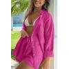 imageAUTOMET 2 Piece Sets For Women Lounge Wear Matching Two Piece Pajama Fashion Oversized Shirts And Shorts Spring Outfit 202501hotpink