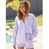 imageAUTOMET 2 Piece Sets For Women Lounge Wear Matching Two Piece Pajama Fashion Oversized Shirts And Shorts Spring Outfit 202501purple